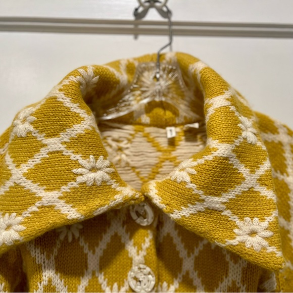 Moth Yellow and White Patterned Cardigan - Picture 5 of 5